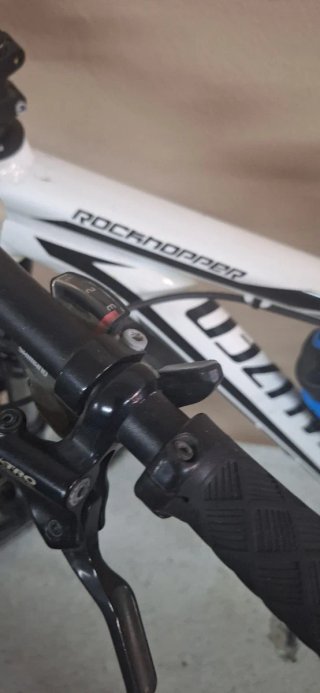 Bicicleta de montaña blanca