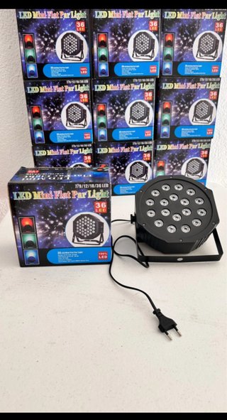 10 projetores LED DMX 18 Leds