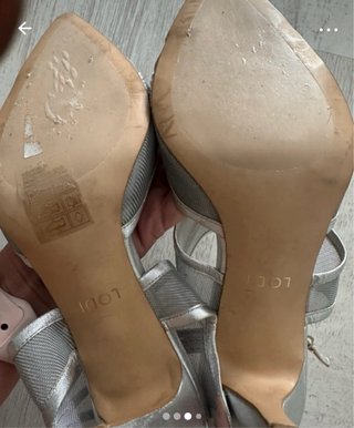 Zapatos LO Talla 38 Piel Plata