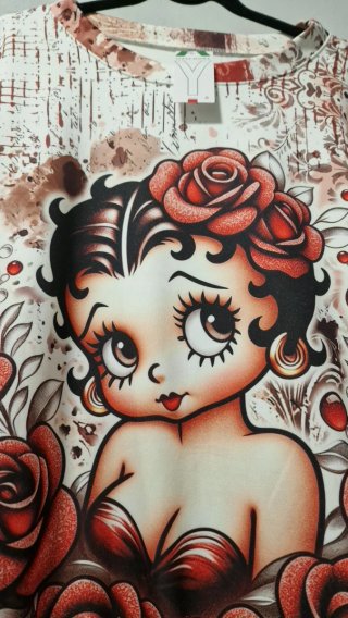 Conjunto Betty Boop rosas