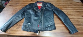 Chaqueta Motera Cuero Mujer Negra, nueva.