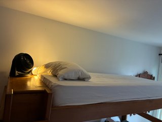 Cama alta madera con escritorio litera 100% madera