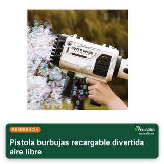 Pistola burbujas recargable divertida aire libre