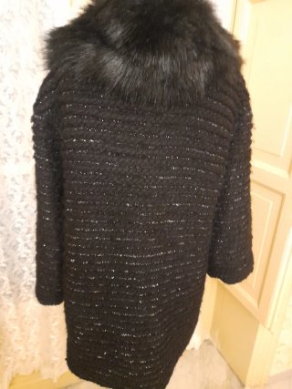 Cappotto maniche 3/4 con pelliccia sintetica