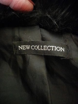 Cappotto maniche 3/4 con pelliccia sintetica