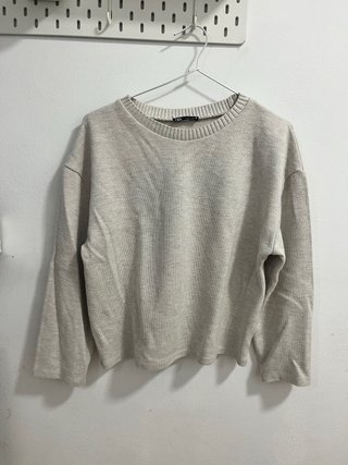 Zara Camiseta Crema Talla Única
