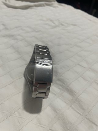Reloj Lacoste Plata y Negro ''verdadero''