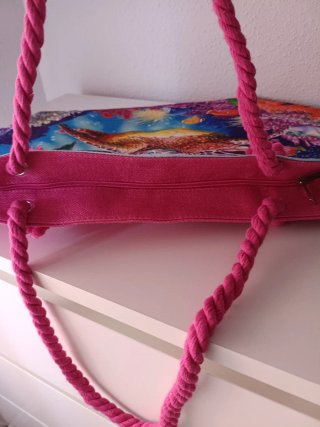 Bolso de playa tortugas marinas y coral