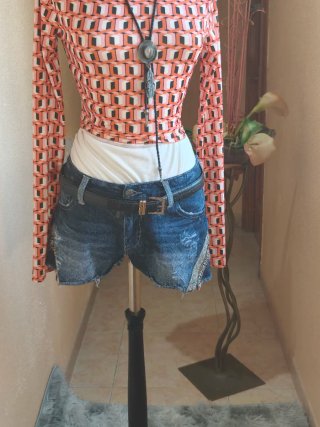 Blusa manga larga estampada