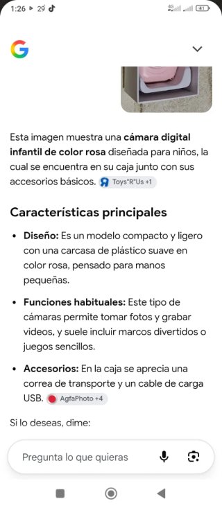 Fotocamera rosa per ragazze