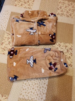 Pigiama in pile per bambini con aerei T10-11