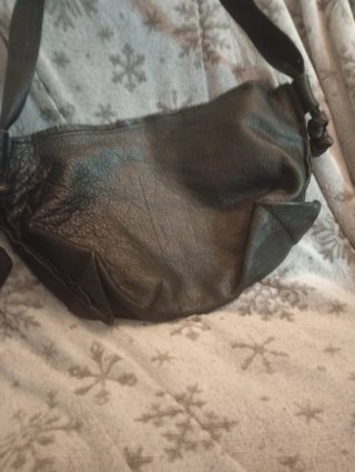 Bolso de cuero auténtico negro