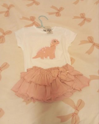 Set neonata dinosauro rosa