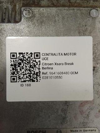 Citroen 188 centralita 0281010550 xsara 2.0 hdi mt