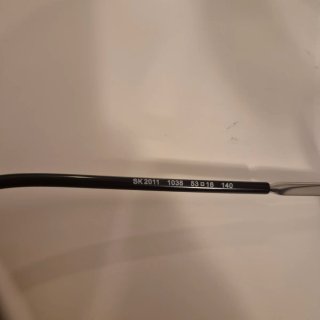 Occhiali Swarovski neri e argento con lenti grad.