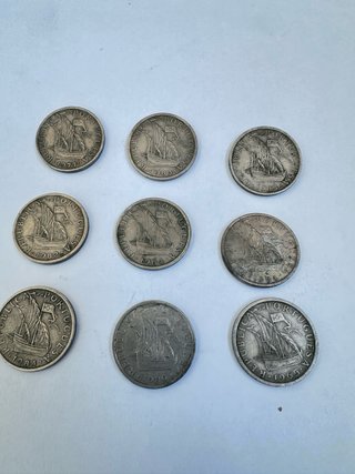 Lote de moedas antigas de Portugal – 5$00 – Anos 1