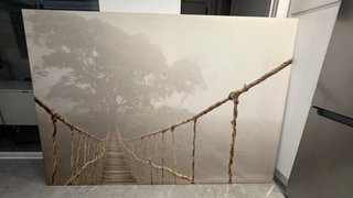 Cuadro Lienzo Paisaje Puente Bosque