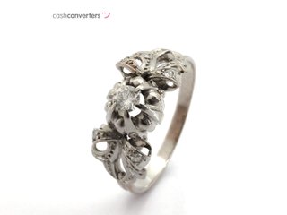 anillo oro 18k con piedra con diamante