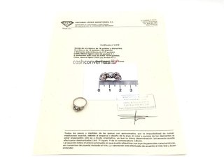 anillo oro 18k con piedra con diamante