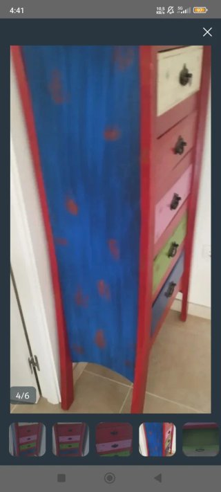 Cajonera MOAI multicolor madera