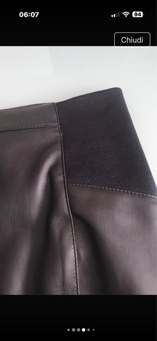 Gonna tubino ecopelle nera XS