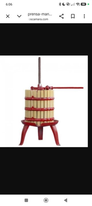 Prensa de vino manual de madera