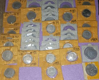 Lote 40 monedas J.Carlos 1 25,50 y 100ptas
