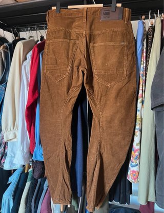 Pantalones G-Star Raw Marrones Pana. Talla S/29/28