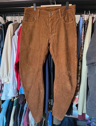 Pantalones G-Star Raw Marrones Pana. Talla S/29/28