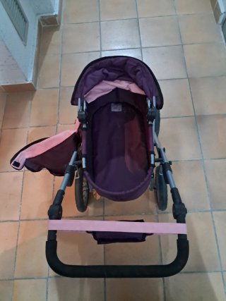 Carrito de juguete morado y rosa