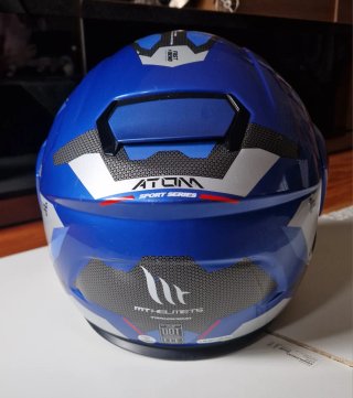 Casco Moto Modular MT Atom Azul