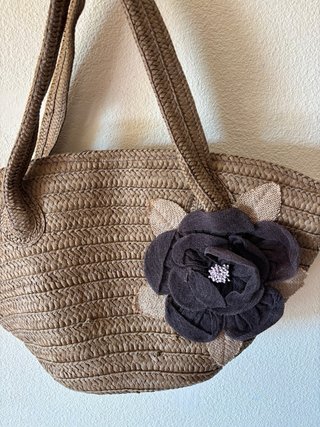 Conjunto bolso y sombrero rafia boho