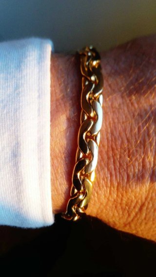 Parure collana e braccialetto bijoux finitura oro