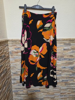 Falda larga SMILE estampado floral