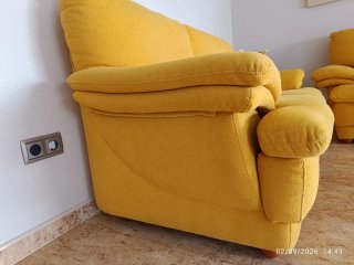 Conjunto sofás 2+3 plazas amarillo