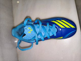 Tacos Adidas F50 Messi Azul/Amarillo