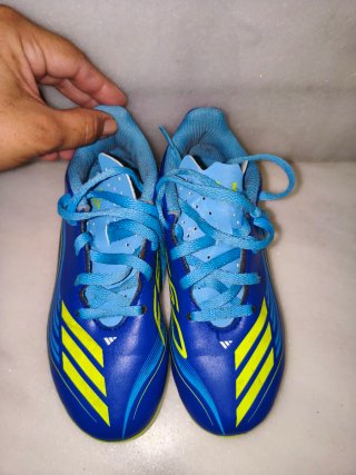 Tacos Adidas F50 Messi Azul/Amarillo