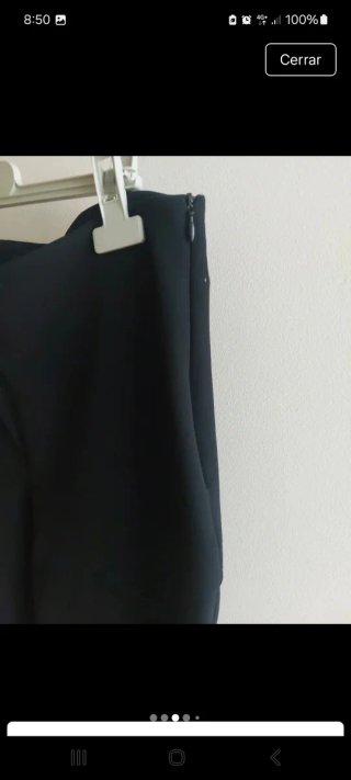 Pantalón negro Zara fiesta perlas L