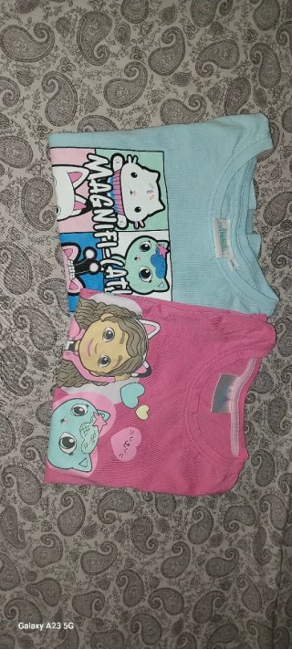 Lote 2 Camisetas Gabby Gato Niña Talla 6