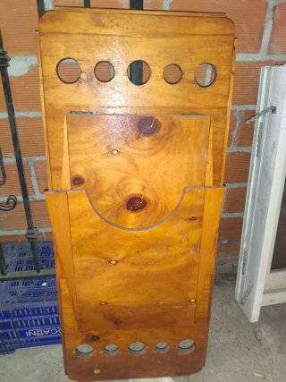 Soporte cañero madera barco