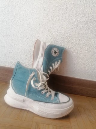 Converse All Star plataforma azul N°38