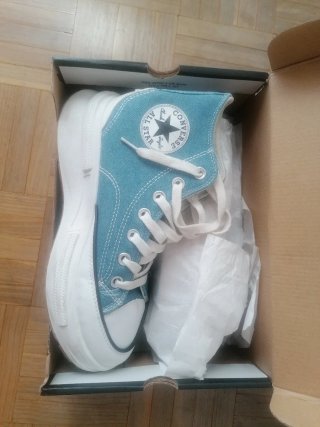 Converse All Star plataforma azul N°38