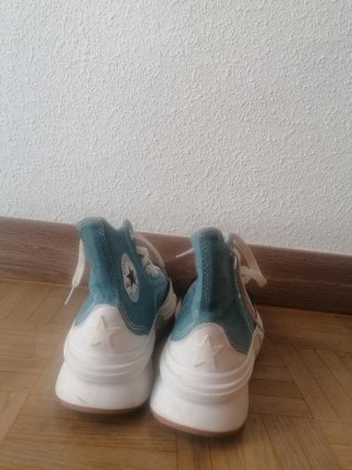 Converse All Star plataforma azul N°38