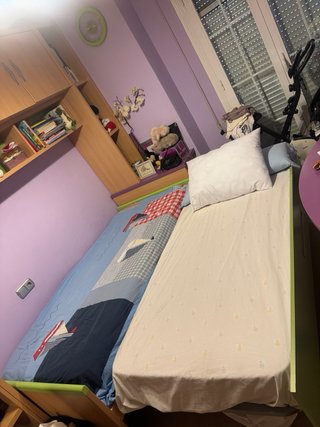 Cama nido con 2 colchones y somier y opcional escr