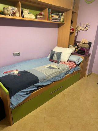 Cama nido con 2 colchones y somier y opcional escr