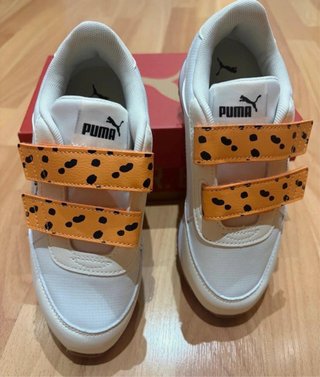 Zapatillas Puma Blancas Naranja Animal Print