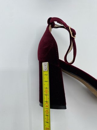 Zapatos de salón AZAREY terciopelo burdeos