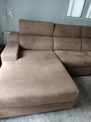 Chaiselongue tela y madera