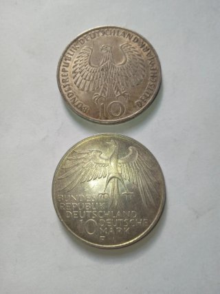 Monedas Plata Juegos Olímpicos Múnich 1972 DIA3,5