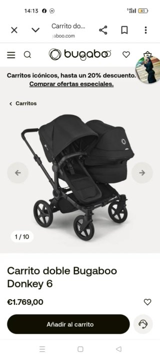 Carrello Bugaboo Donkey 2 Doppio Seminuovo